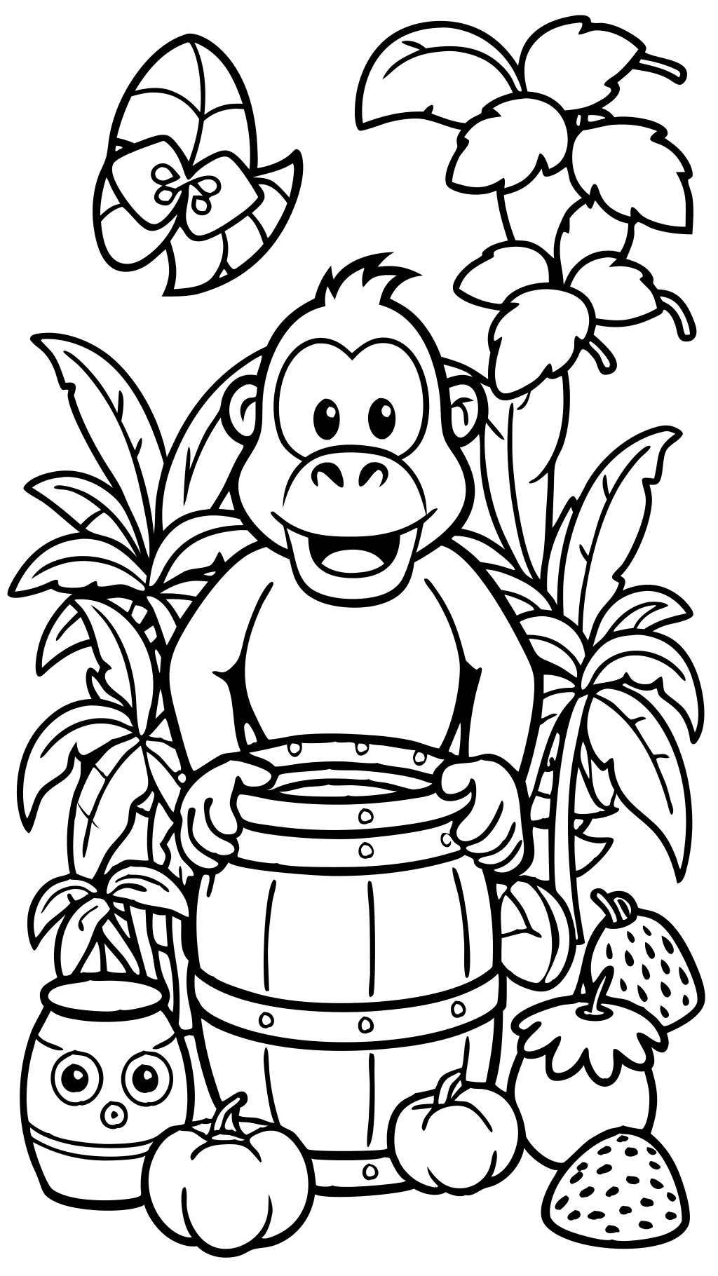 Donkey Kong Páginas para colorear imprimibles